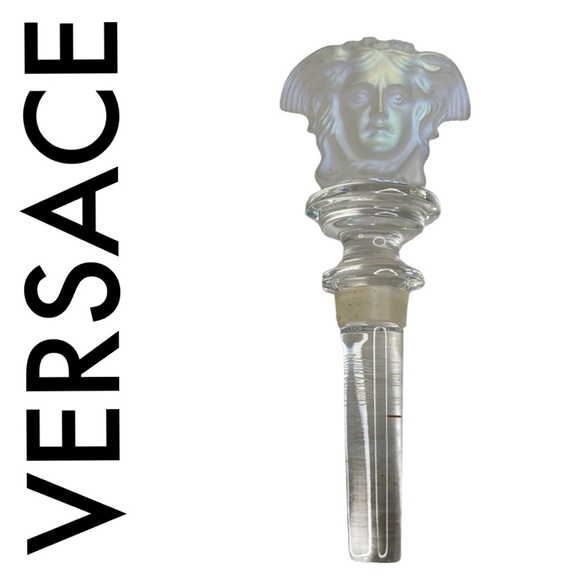 Versace Other - VERSACE OPALESCENT RARE MEDUSA HEAD CRYSTAL BOTTLE STOPPER ROSENTHAL WITH BOX